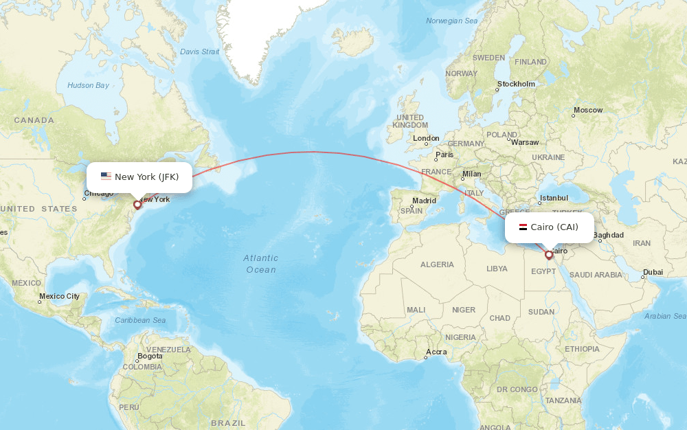 direct flights from new york to cairo