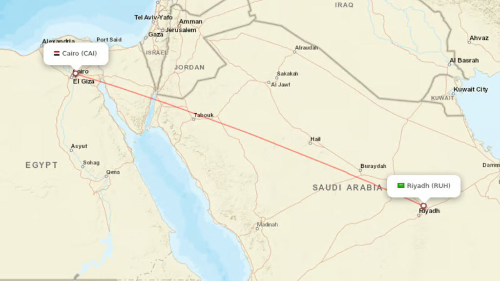 direct flights from cairo to riyadh