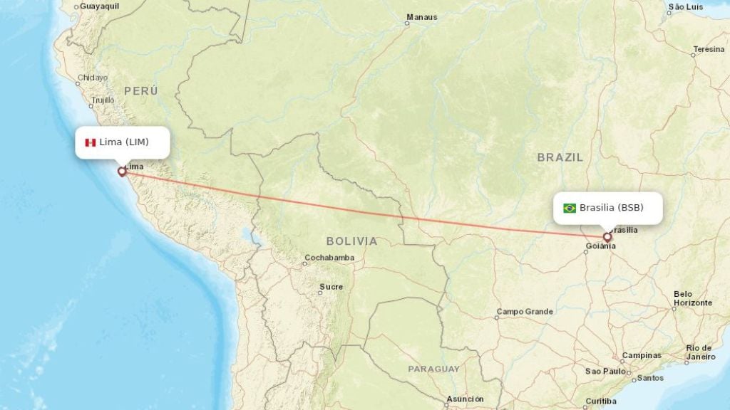 direct flight from lima to brasília
